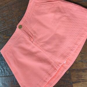 LILLY PULITZER I Preppy Bright Papaya Orange Lorelei Skort Skirt Shorts, 0